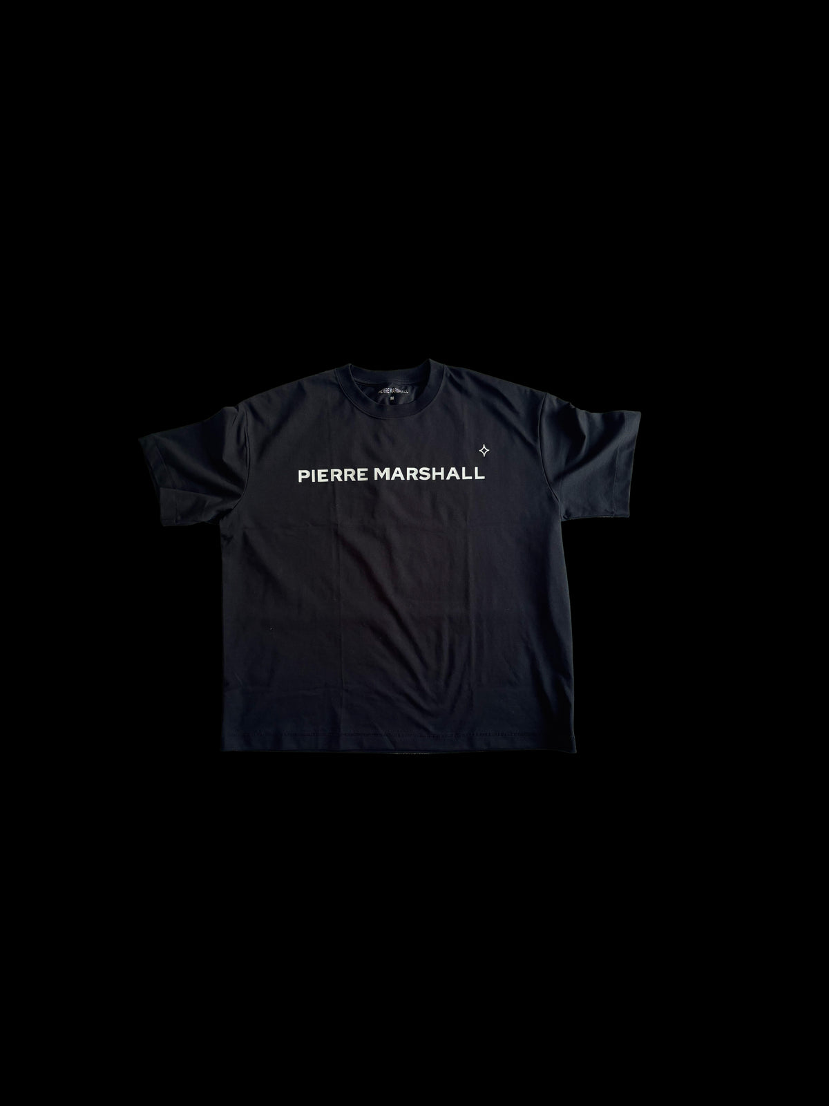 Pierre Marshall Boxed Crop Oversized Shirt(Black)